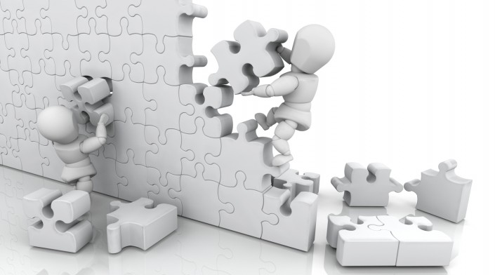 Royalty-Free (RF) Clipart Illustration of 3d White Characters Bu
