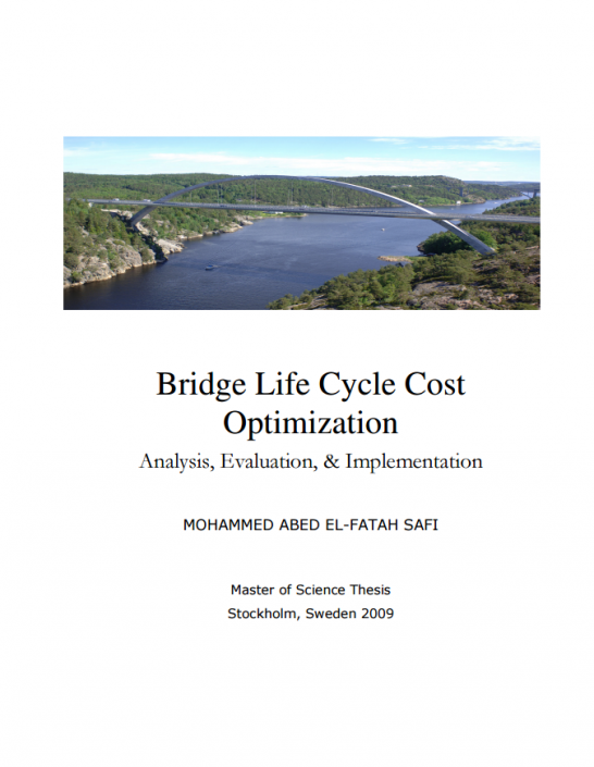 Bridge Life Cycle Cost Optimization Analysis Evaluation & Implementation